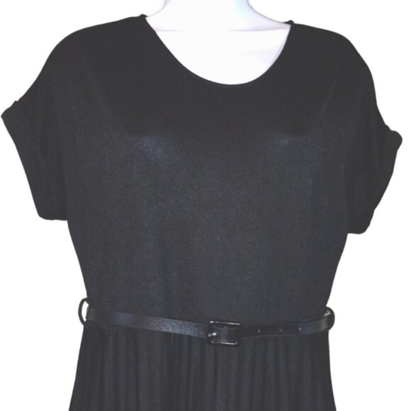 🏖️Elizabeth & Nicole LBD Pullover, Pleated Shirt, Small Cap Sleeve, Belted - Picture 9 of 9